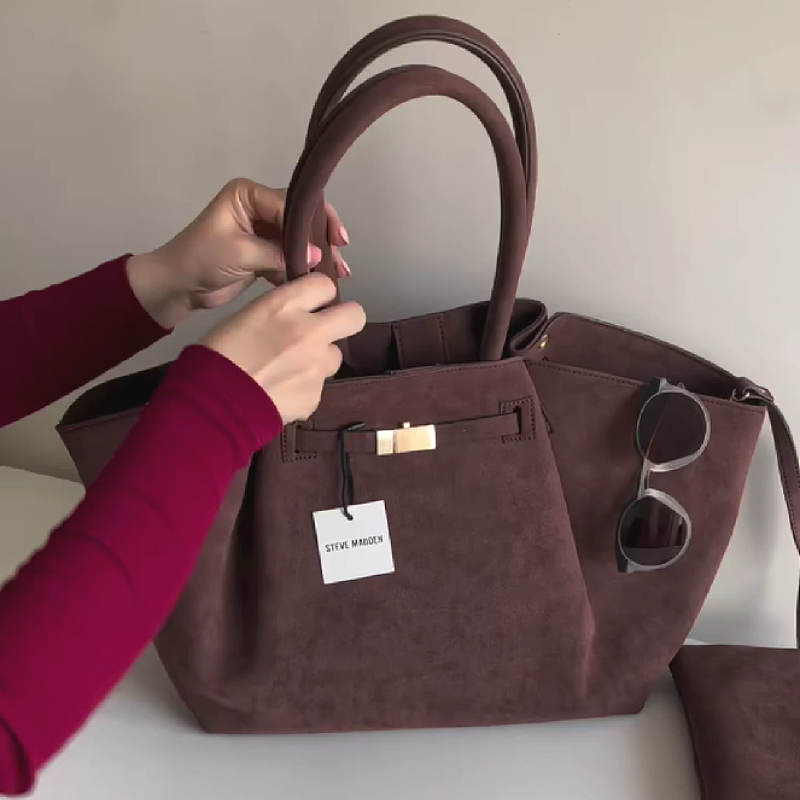 Structured Top Handle Tote Bag