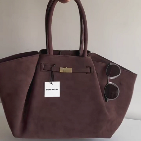 Structured Top Handle Tote Bag