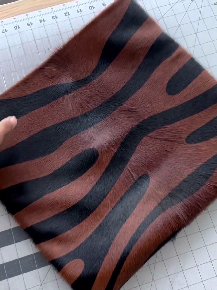 Wave Pattern Fur Clutch