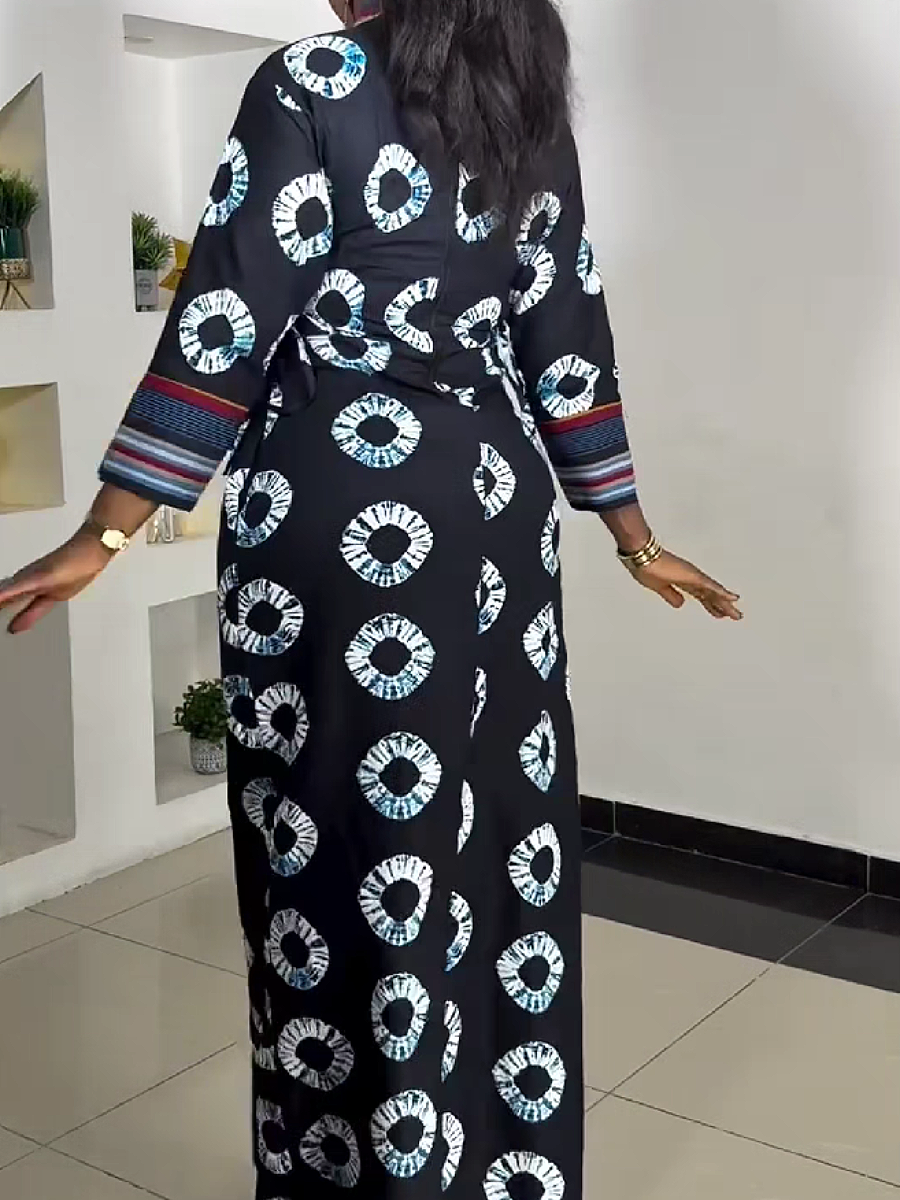 Printed Long Kaftan Dress