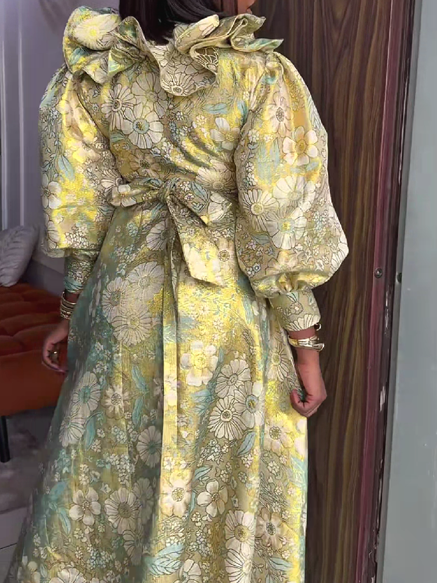 Floral Wrap Maxi Dress