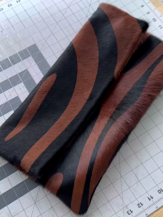 Wave Pattern Fur Clutch