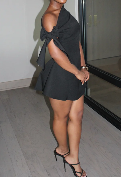 Slim Fit Dress With Shoulder Strap