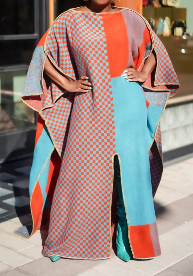 Chill Orange Warm Poncho