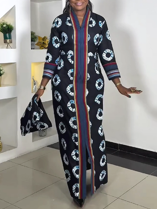 Printed Long Kaftan Dress